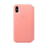 Apple iPhone x Leather Folio Case - Soft Pink